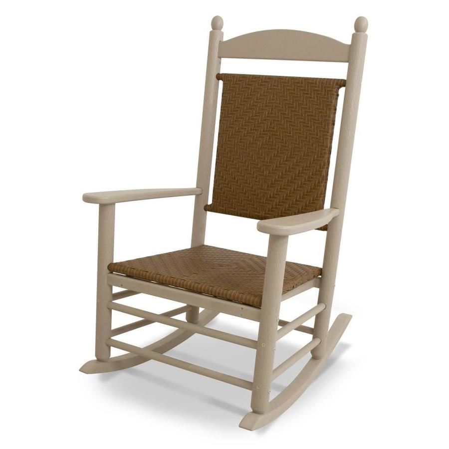 POLYWOOD Jefferson Wicker Plastic Rocking Chair(s) with Woven Seat at
Lowes.com