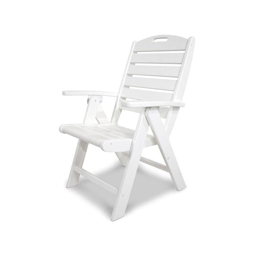 Trex Outdoor Furniture Yacht Club Classic White Plastic Frame Stationary Dining Chair S With Slat Seat In The Patio Chairs Department At Lowes Com