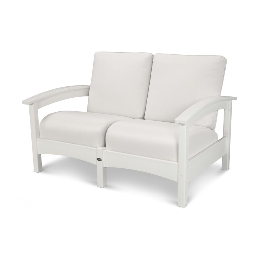 Trex Outdoor Furniture Rockport Solid Cushion Classic White/Bird's Eye