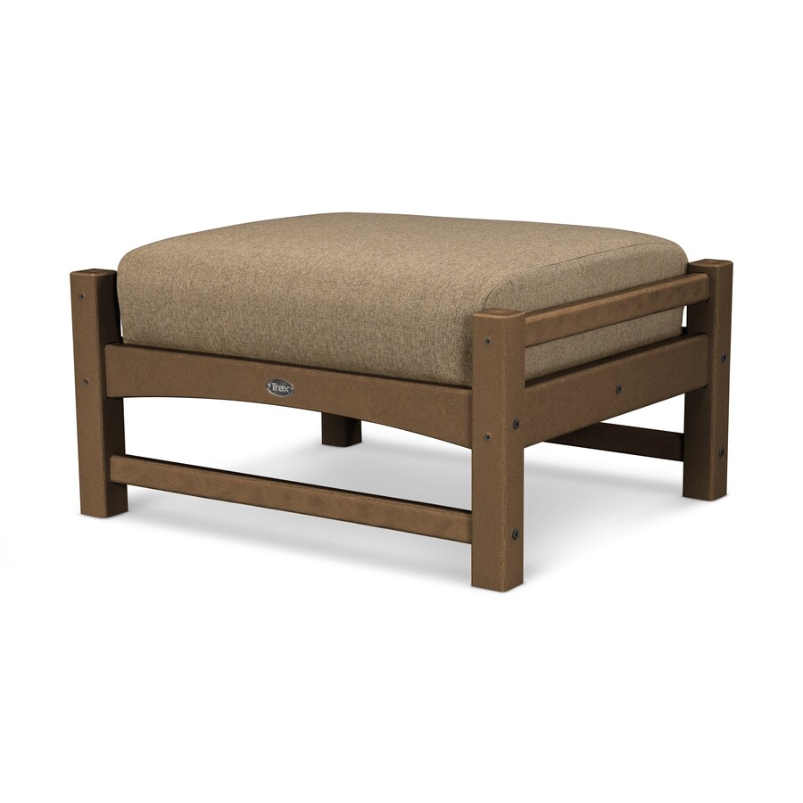 Trex Outdoor Furniture Rockport Tree House/Sesame Plastic Ottoman in