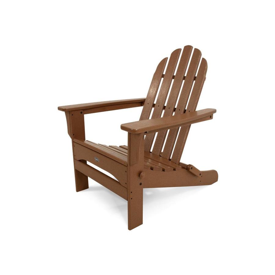Shop Trex Outdoor Furniture Cape Cod Folding Plastic Adirondack Chair with Slat Seat at Lowes.com