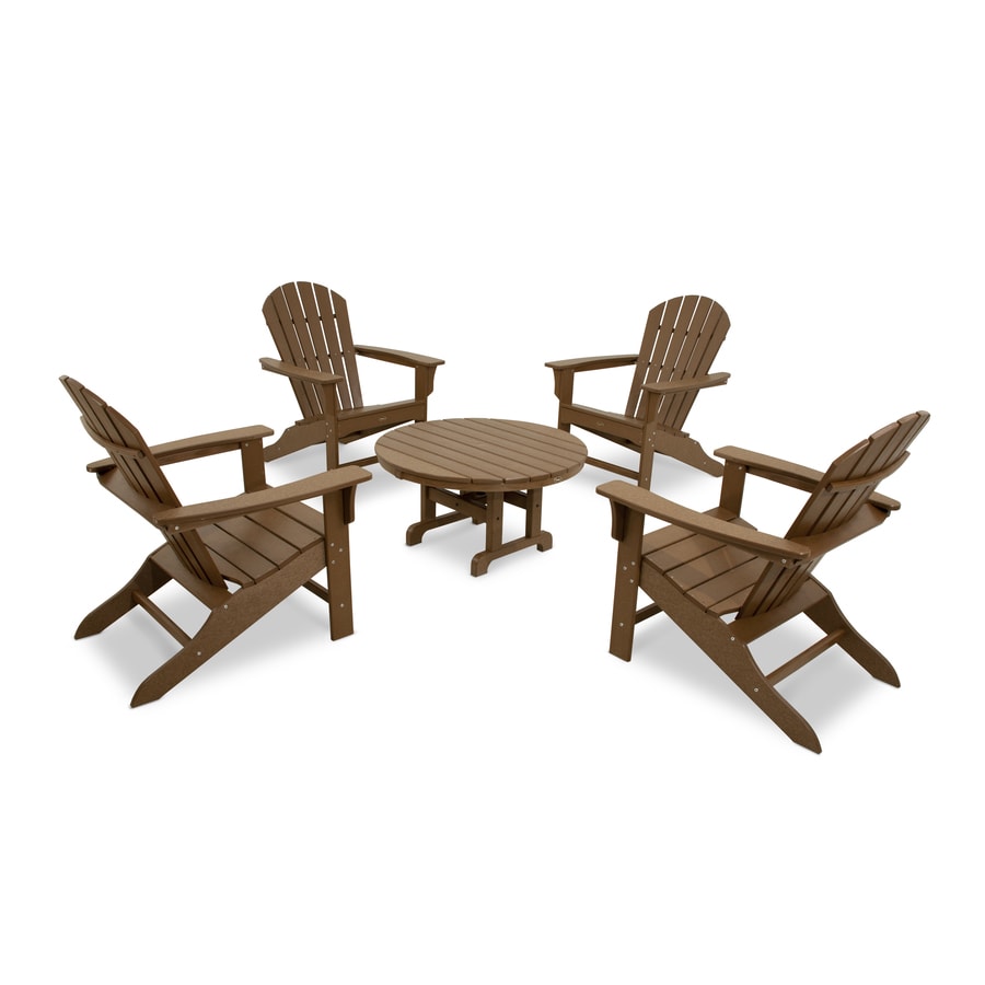 Trex Outdoor Furniture Yacht Club 5 Piece Brown Plastic