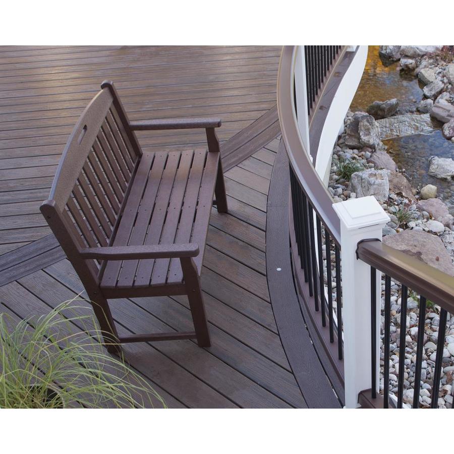 trex outdoor furniture yacht club plastic patio bench
