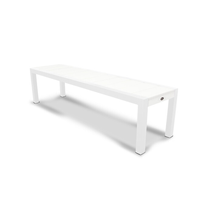 Trex Outdoor Furniture Surf City 68 In, White Resin Outdoor Benches