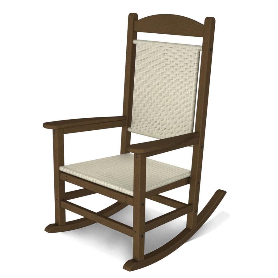 POLYWOOD Presidential Wicker Plastic Rocking Chair(s) with Woven Seat at Lowes.com