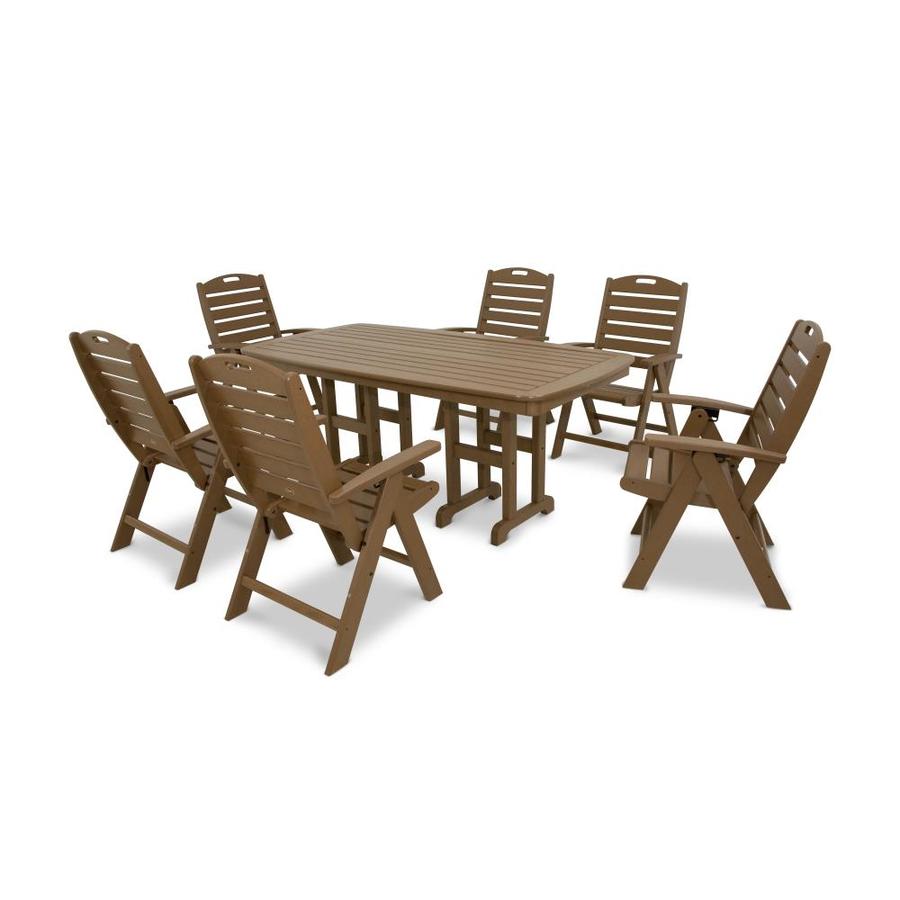 Trex Outdoor Furniture Yacht Club 7 Piece Brown Plastic Frame Trex Outdoor Furniture Yacht Club 7 Piece Brown Plastic Frame Patio Dining Set