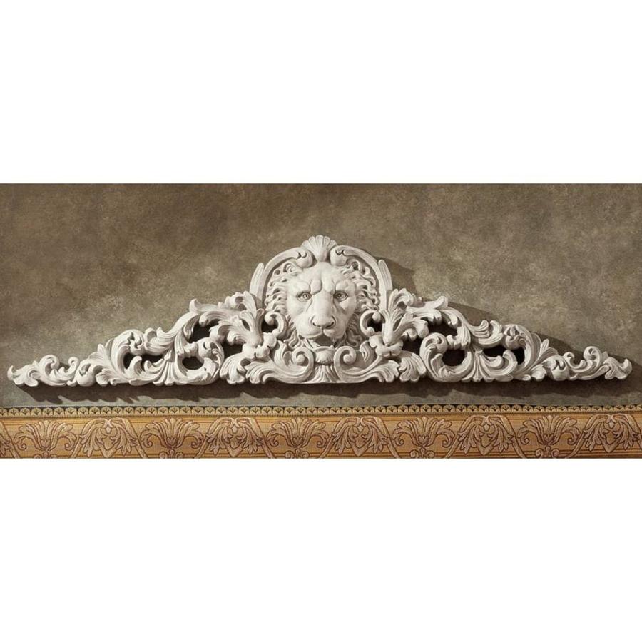 Design Toscano 9.5in H x 38in W Remoulage Lion Resin Wall Pediment at