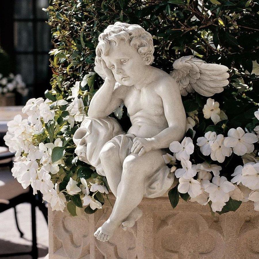 Design Toscano 13 In H X 8 5 In W Angels And Cherubs Garden Statue