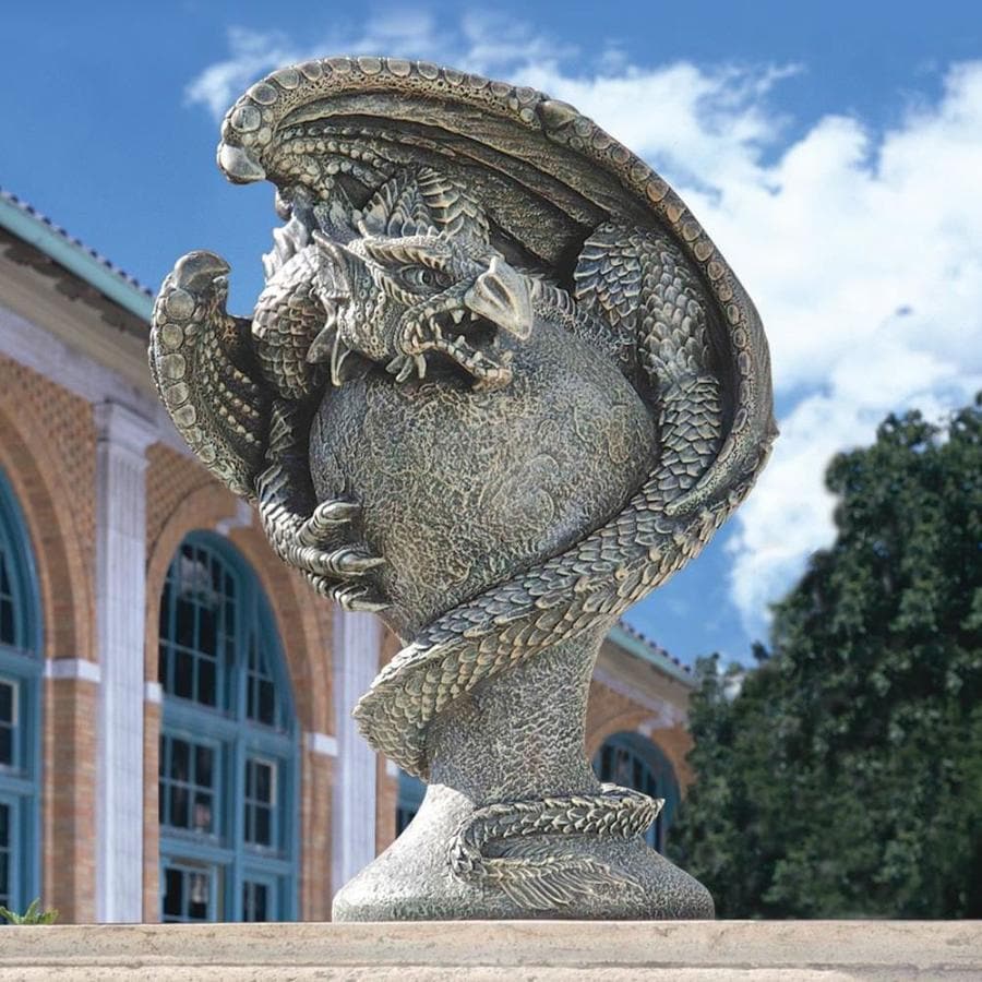 Design Toscano 18 In Dragon Garden Statue At Lowes Com