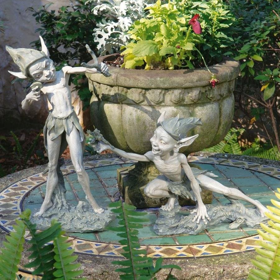 Design Toscano Sling and Stretch the Garden Pixies 16-in Fairy Garden