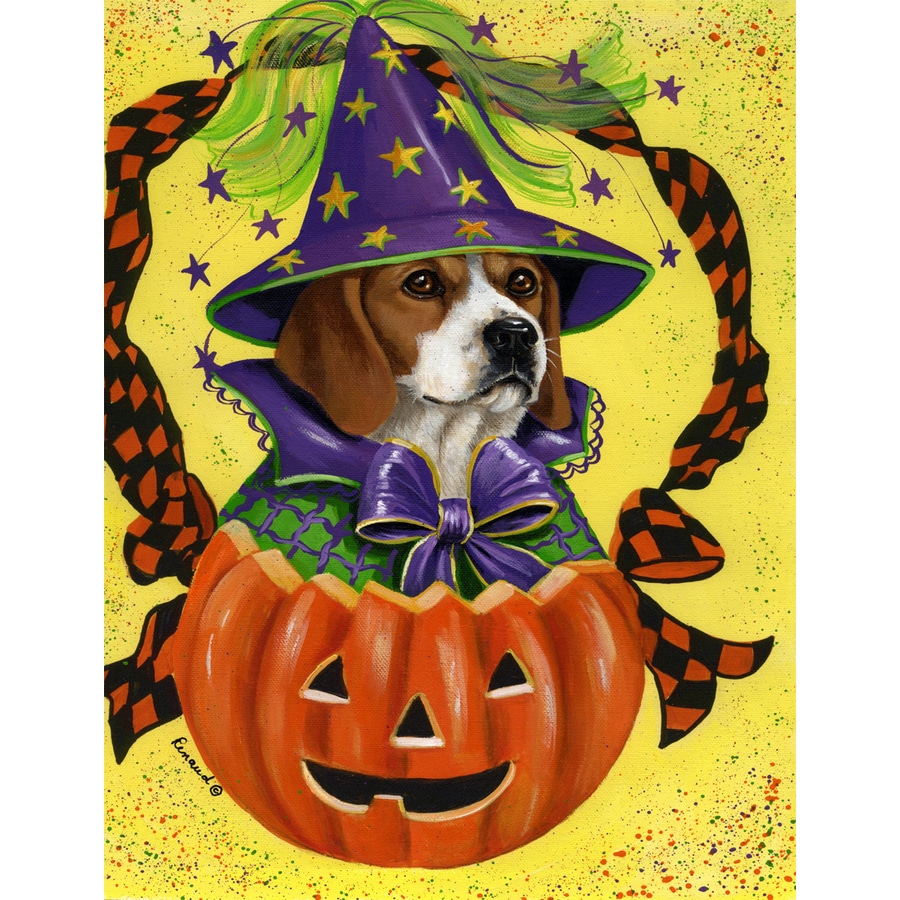 Precious Pet Paintings Beagle 2.33-ft W x 3.33-ft H Halloween Flag