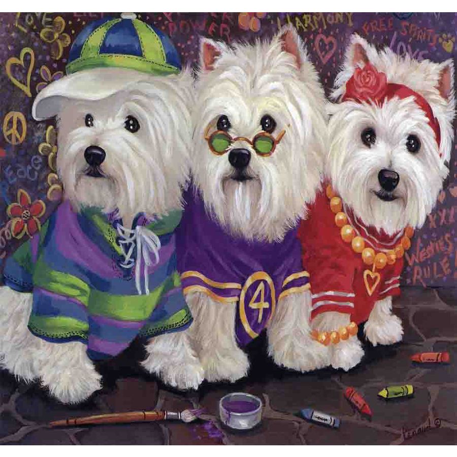 Precious Pet Paintings West Highland Terrier 2.33-ft W x 3.33-ft H Flag