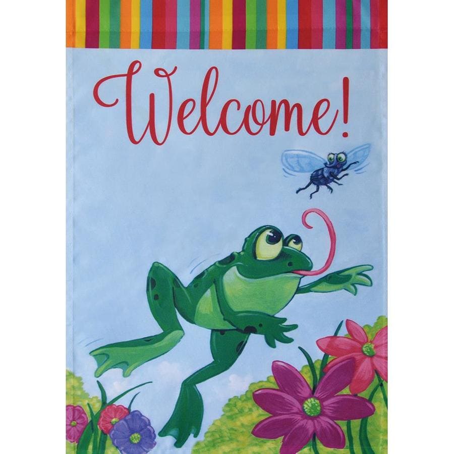 Rain or Shine Frog Garden Flag at Lowes.com