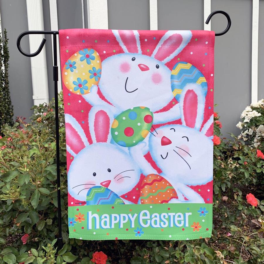 Rain or Shine 1.04-ft W x 1.5-ft H Easter Garden Flag in the Decorative ...