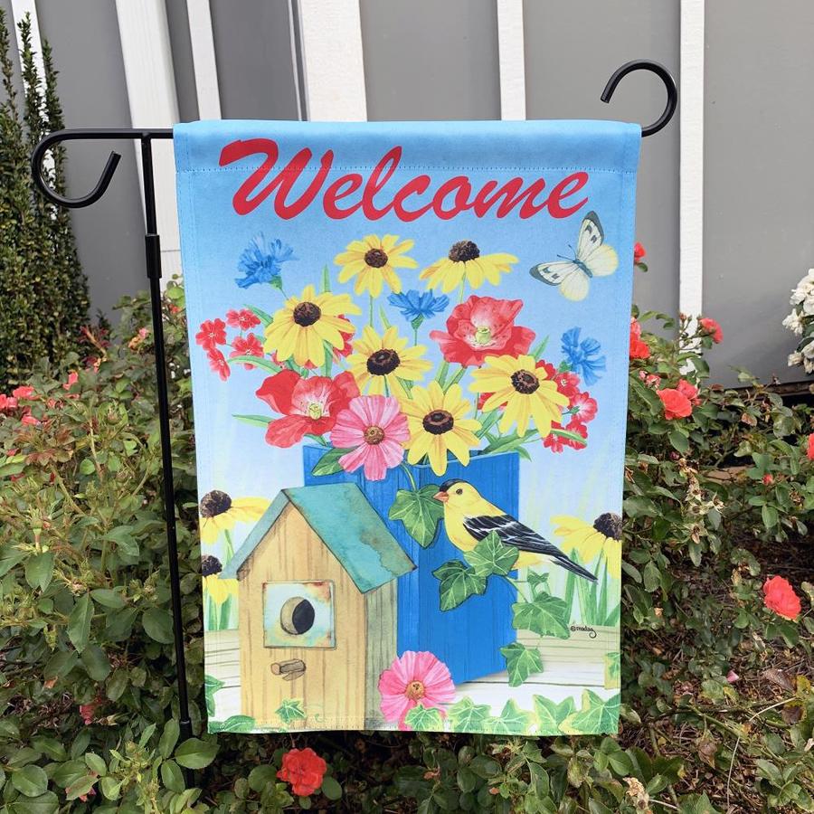 Rain or Shine 1.04-ft W x 1.5-ft H Floral Garden Flag in the Decorative ...