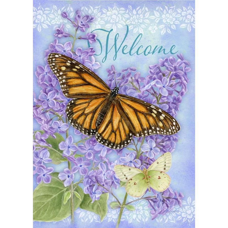 Rain Or Shine 1 04 Ft W X 1 5 Ft H Butterflies Garden Flag In The Decorative Banners Flags Department At Lowes Com