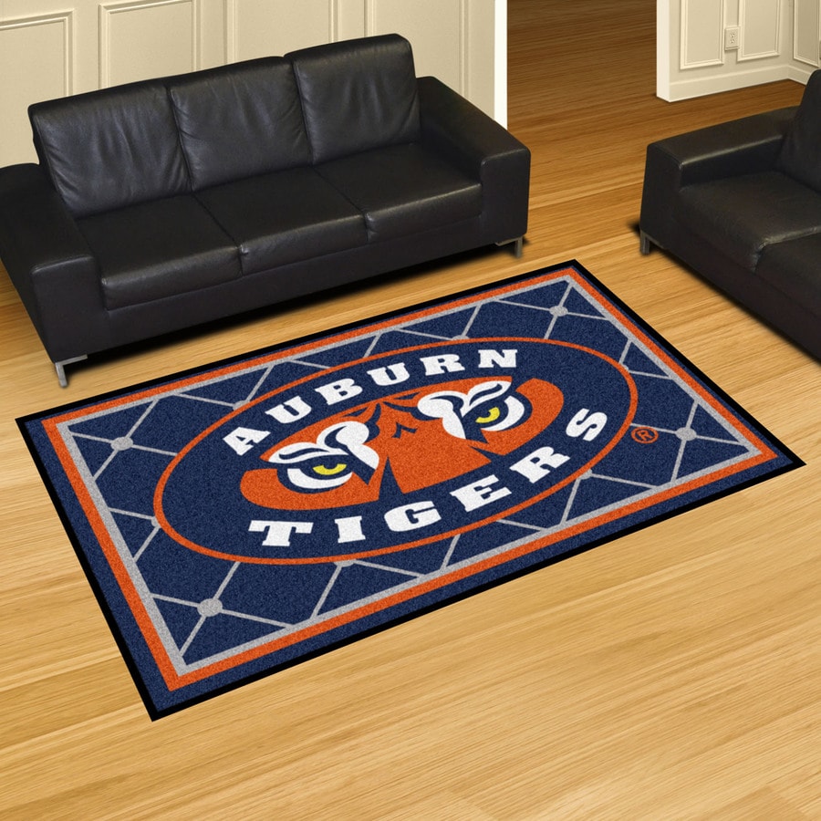 FANMATS Auburn Tigers Auburn University 5 x 8 Navy Indoor Solid Sports ...