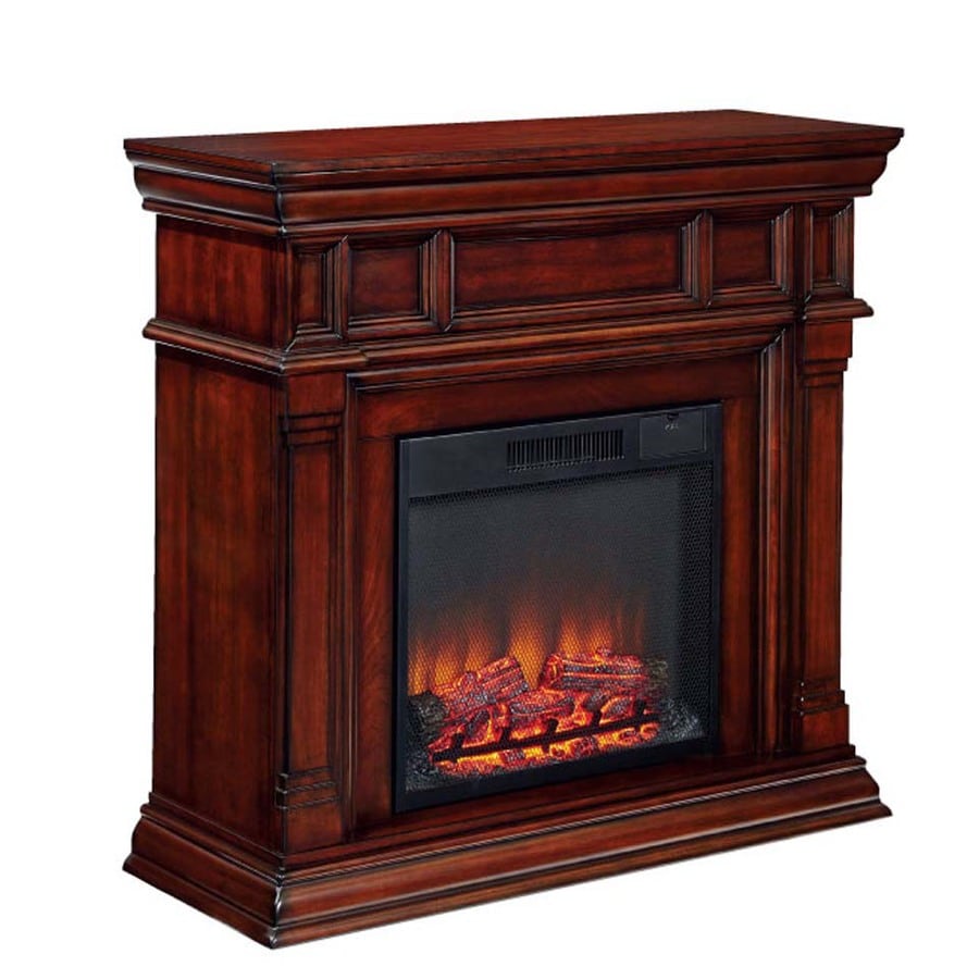 Style Selections 42 In W Cherry Fan Forced Electric Fireplace At