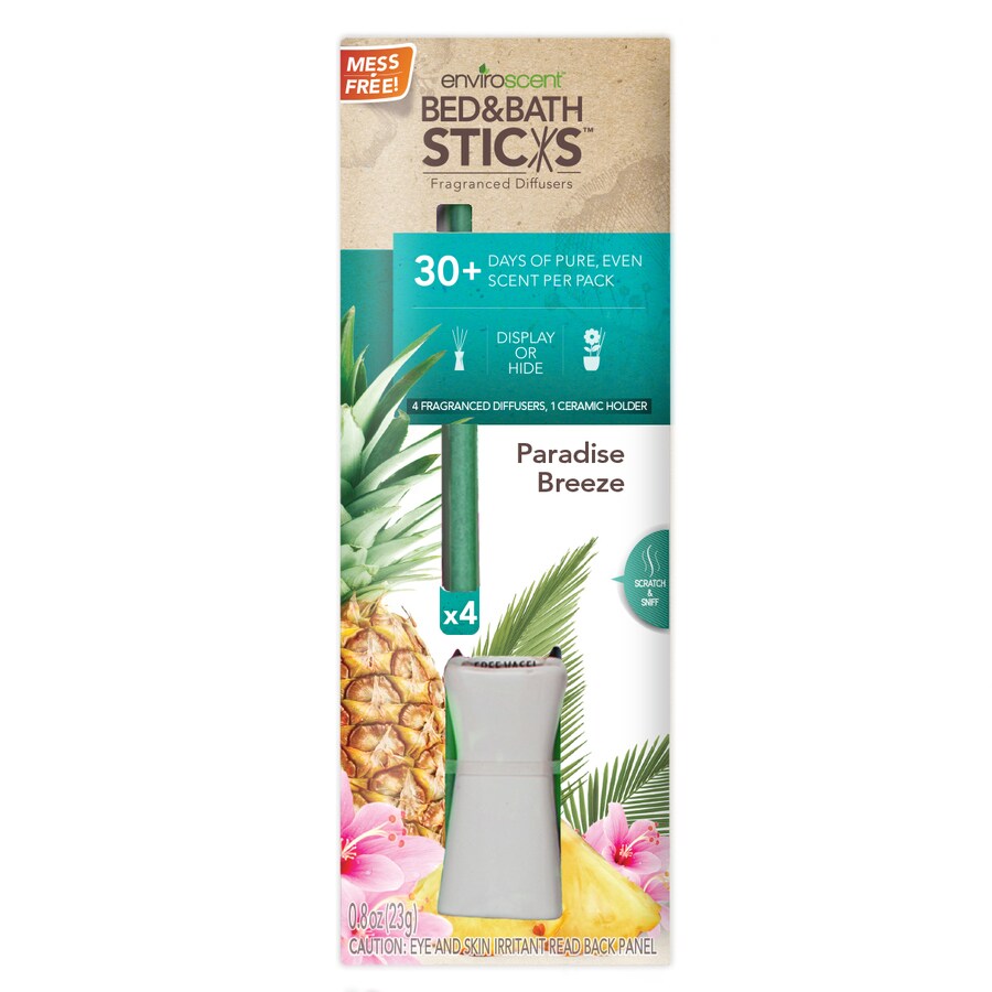 Enviroscent Bed and Bath Sticks Paradise Breeze Reed Diffuser Air