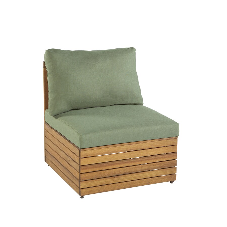 Garden Treasures Hunter Woods Balau Wood Cushioned Patio Chair At Garden Treasures Hunter Woods Balau Wood Cushioned Patio Chair