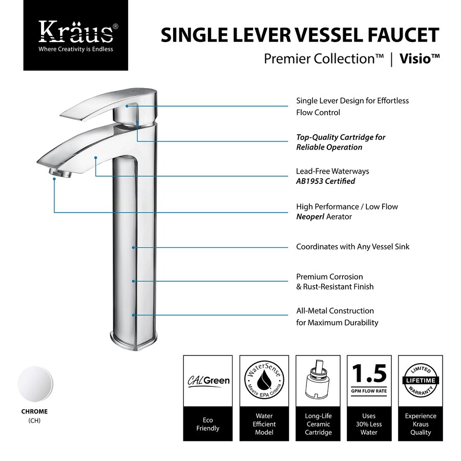 Kraus FVS-1810CH Lavatory-Faucets - View #4