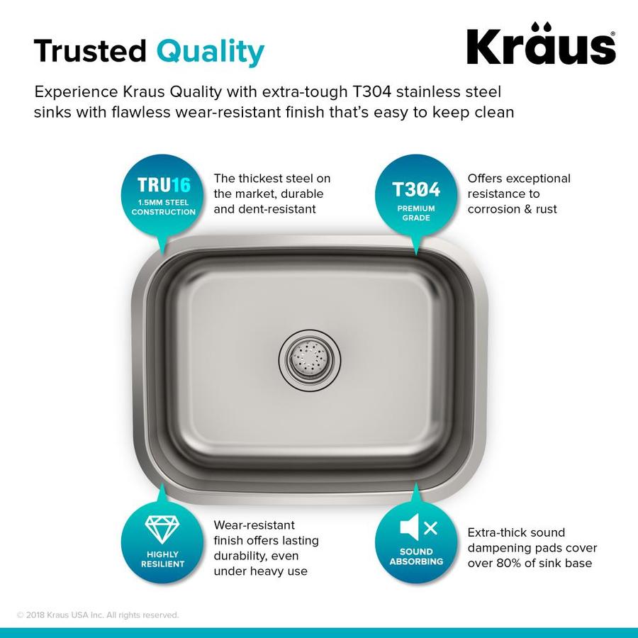 Kraus KBU12 Stainless-Steel-Kitchen-Sinks - View #7