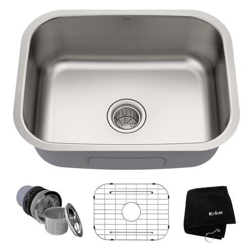 Kraus 16 Gauge Single Basin Undermount Stainless Steel Kitchen Kraus 16 Gauge Single Basin Undermount