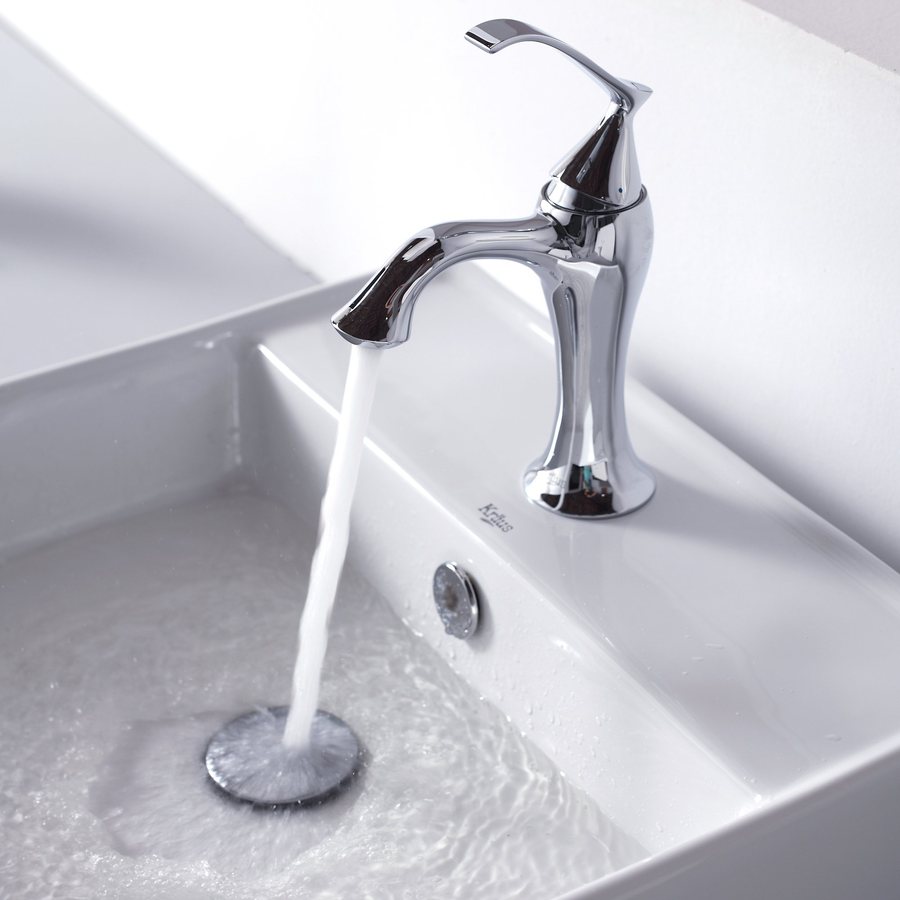 Kraus Ventus Chrome 1-Handle Single Hole WaterSense Bathroom Faucet ...