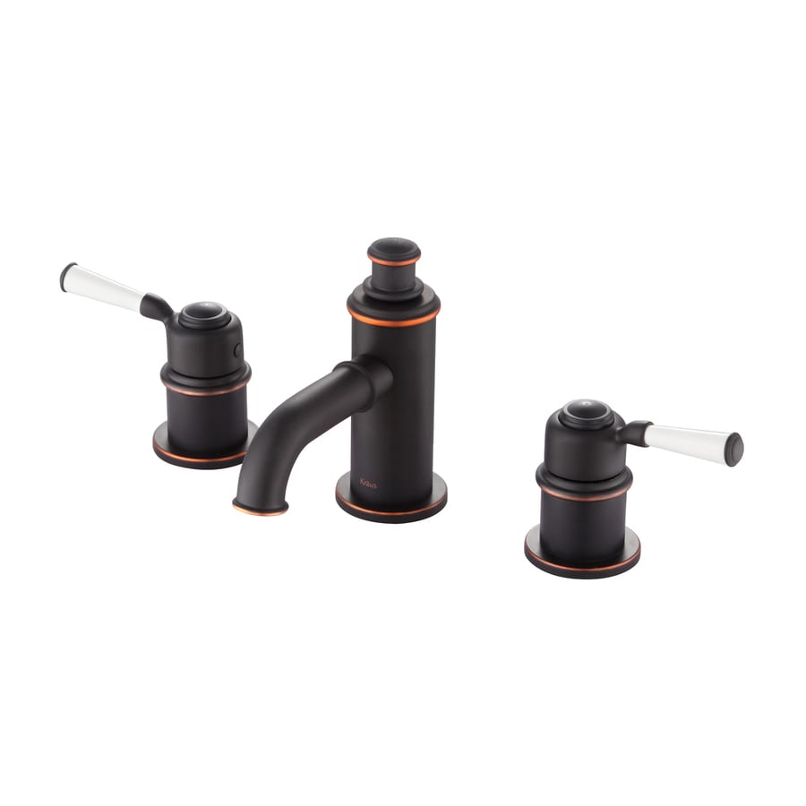 Kraus Exquisite Oil Rubbed Bronze 2handle Widespread WaterSense Bathroom Sink Faucet at