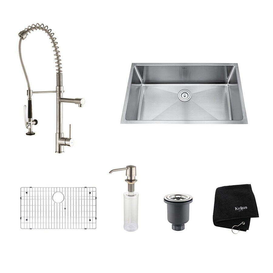 Kraus Kitchen Combo 32 In X 19 Stainless Steel Single