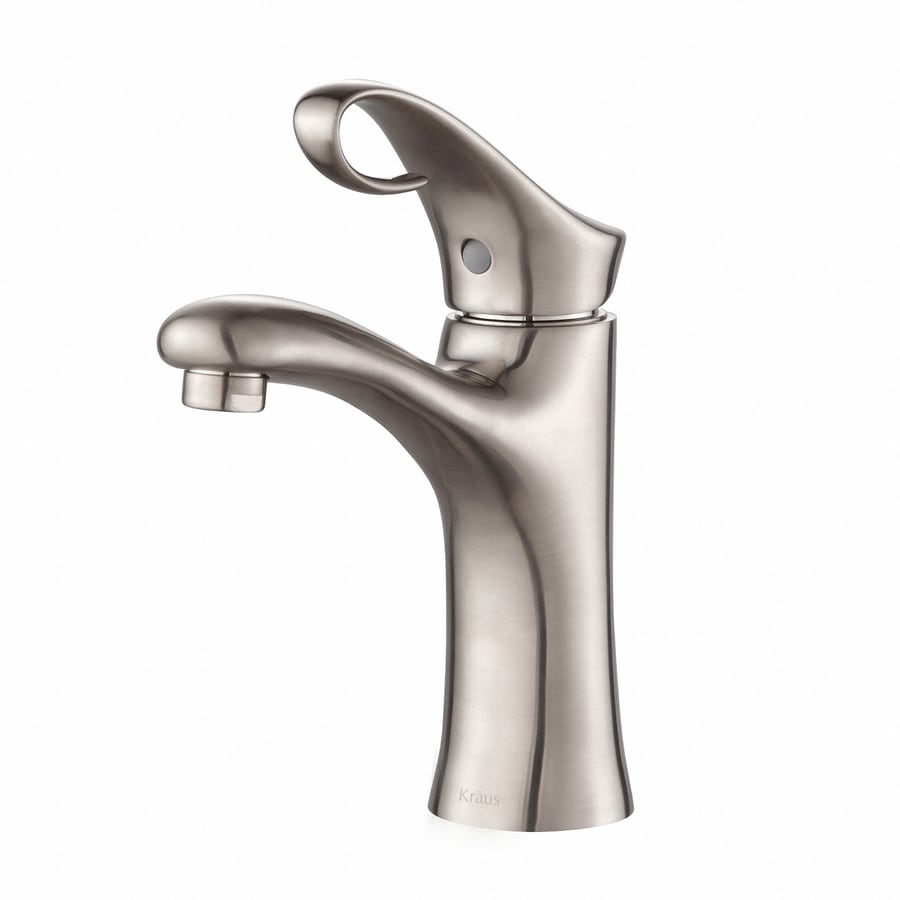 Kraus Premier Brushed Nickel 1-handle Single Hole WaterSense Bathroom ...