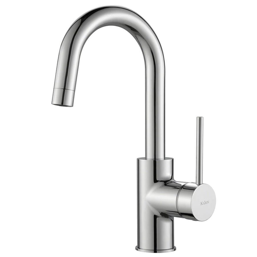 Kraus Quick Install Kitchen Faucet Chrome 1 Handle Deck Mount Low