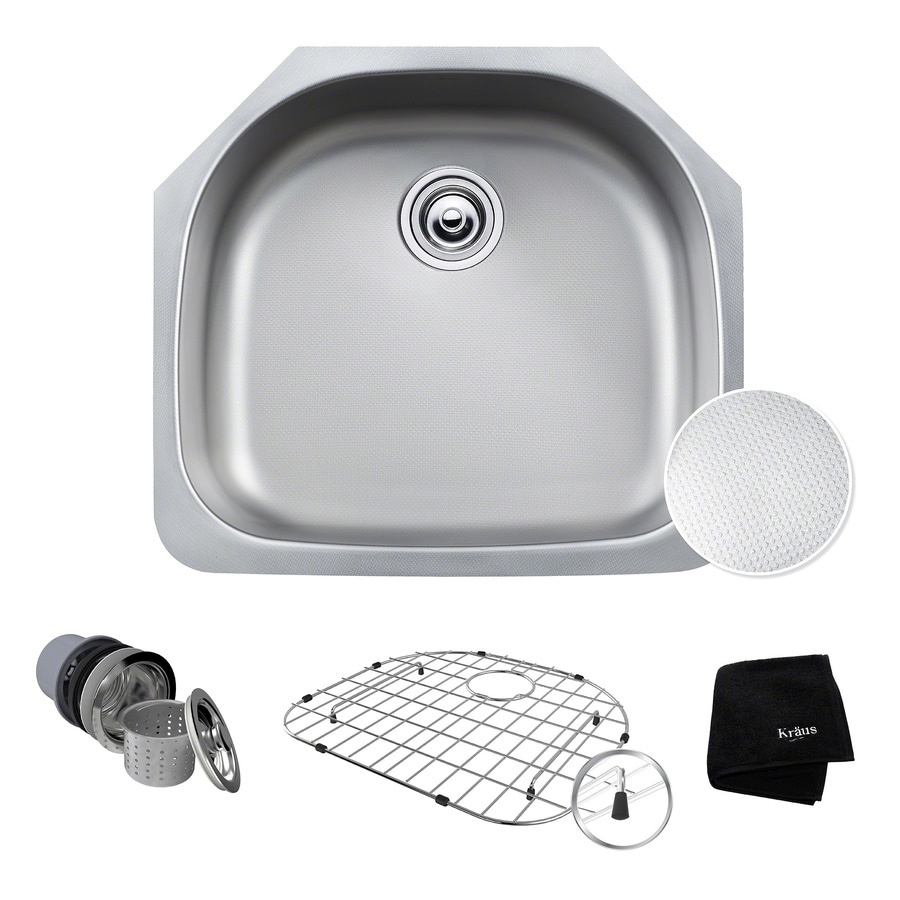 Shop Kraus Outlast Microshield 21 In X 23 38 In Single Basin Stainless Steel Undermount Kraus Sink Templates