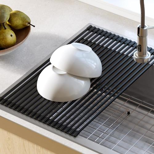 Kraus 12.7in x 20.5in Silicone Sink Mat in the Sink Grids & Mats