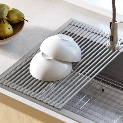 Kraus Kraus Multipurpose Over Sink Roll Up Dish Drying Rack In