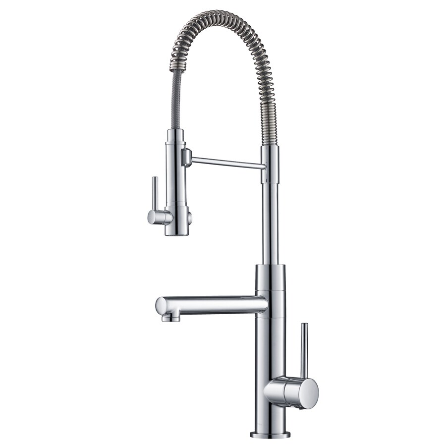 Kraus Artec Chrome 1 Handle Pull Down Kitchen Faucet At