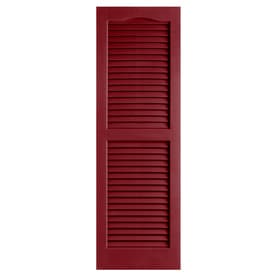 At Lowes Alpha 2 Pack Cranberry Louvered Vinyl Exterior Shutters Common 14 In X