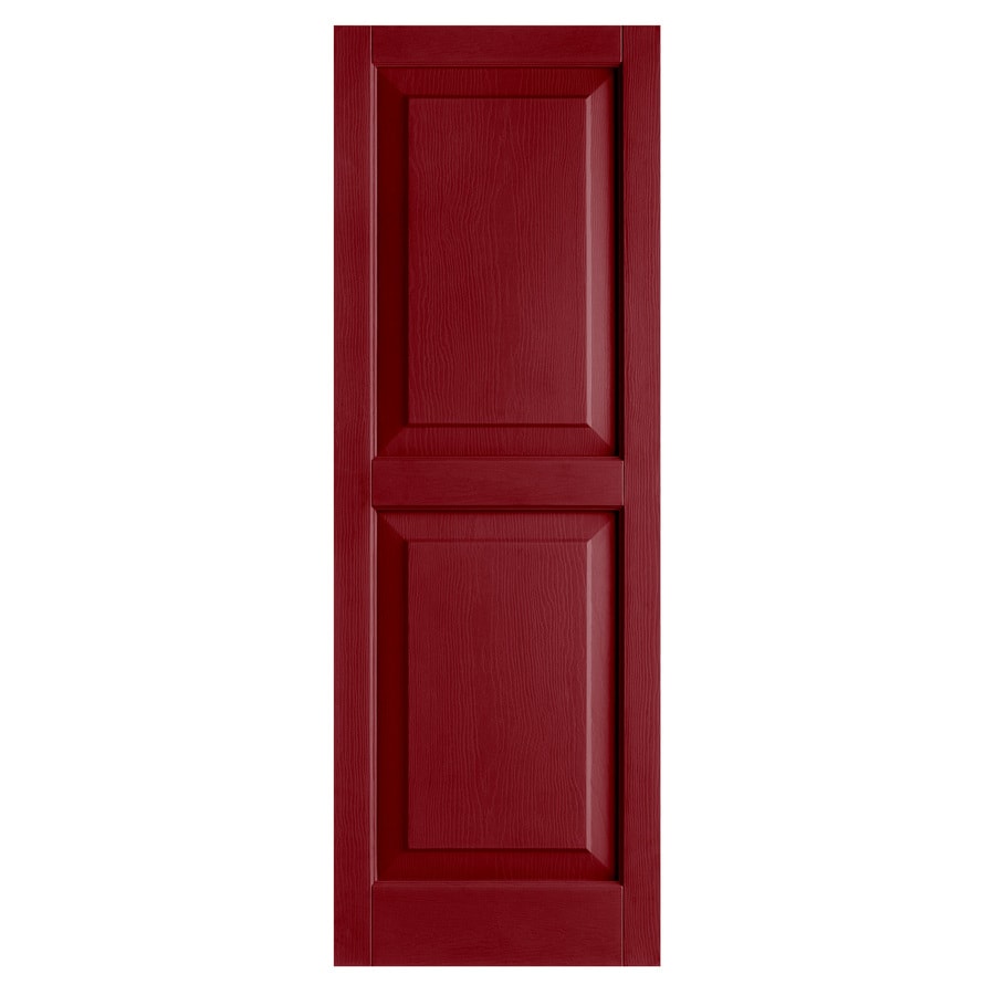 Shop Alpha 2 Pack Cranberry Raised Panel Vinyl Exterior Shutters   846732001065 