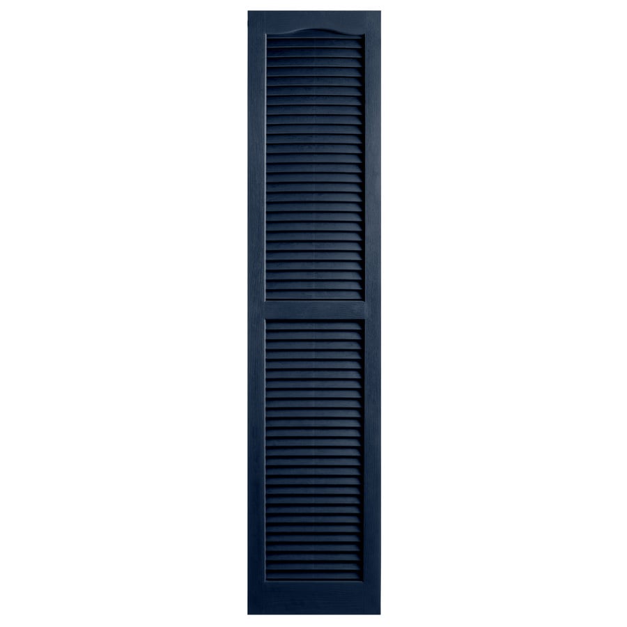Alpha 2Pack Royal Louvered Vinyl Exterior Shutters 14in x 63