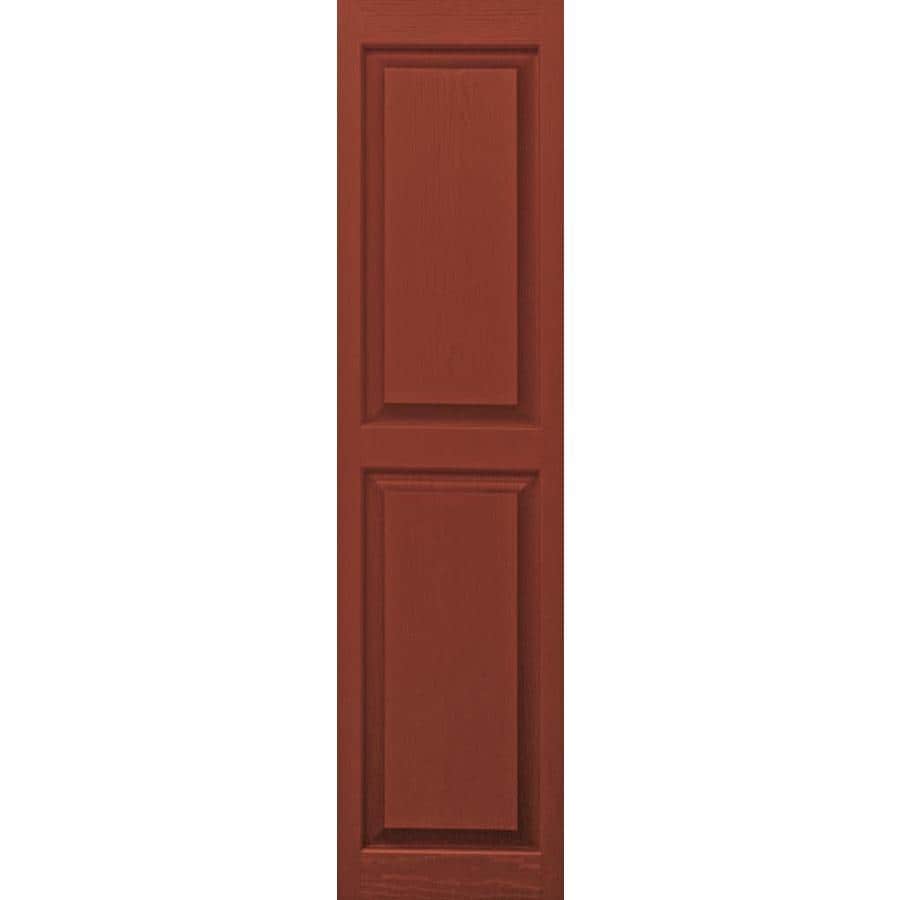 Alpha 2Pack 14.5in W x 70.5in H Red Raised Panel Vinyl Exterior Shutters in the Exterior