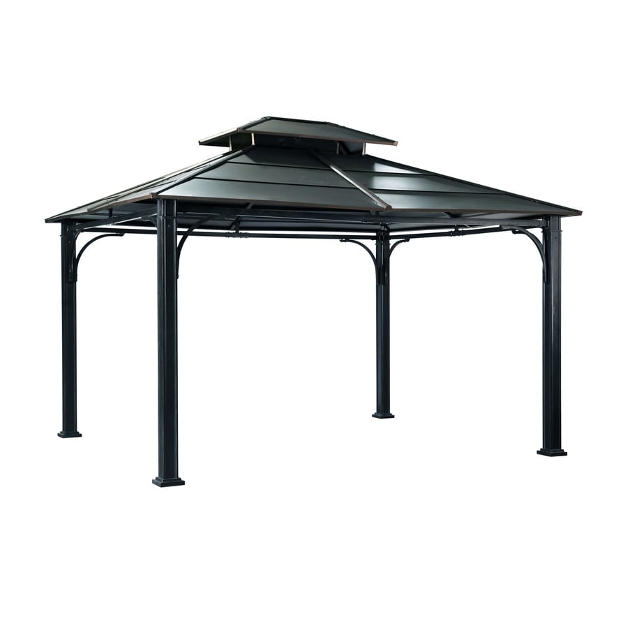 black steel pergola