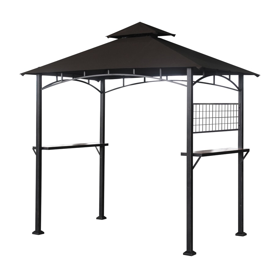 black steel pergola