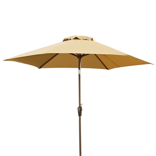 Sunjoy Beige Garden Patio Umbrella (Common: 9-ft W x 9-ft L; Actual: 9 ...