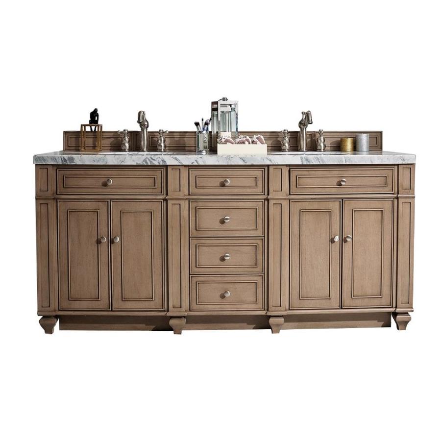 James Martin Vanities Bristol 72 In Whitewashed Walnut Double Sink