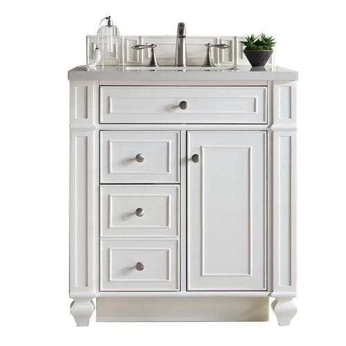 James Martin Vanities Bristol 30in Cottage White Single Sink Bathroom