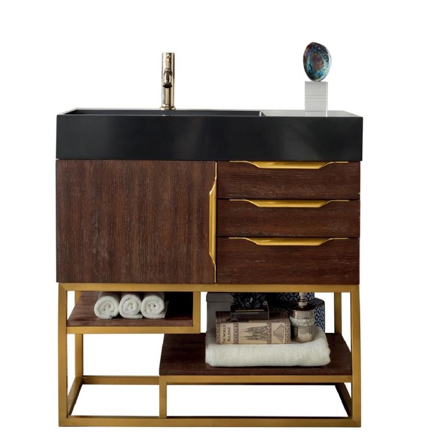 James Martin Vanities Columbia 36in Coffee Oak Single Sink Bathroom