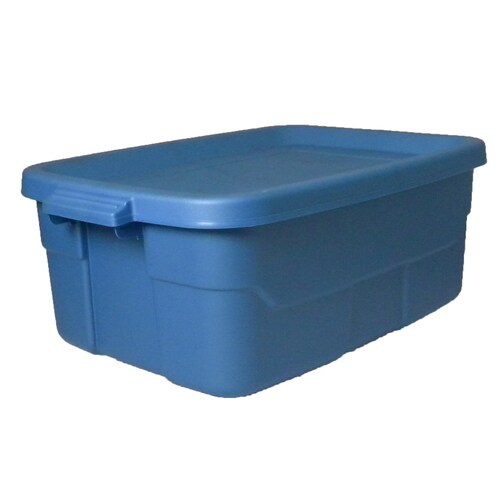 Centrex Rugged Tote 10-Gallon (40-Quart) Metallic Blue Tote with ...