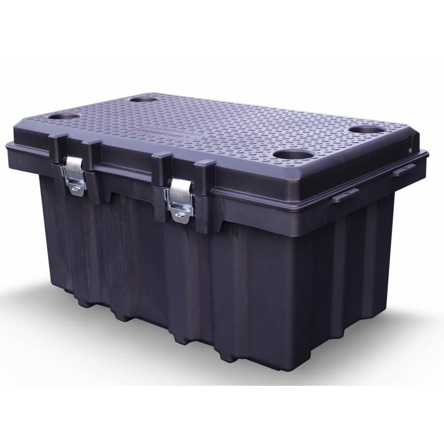 Centrex Plastics, LLC Commander 53Gallon Black Tote with Latching Lid