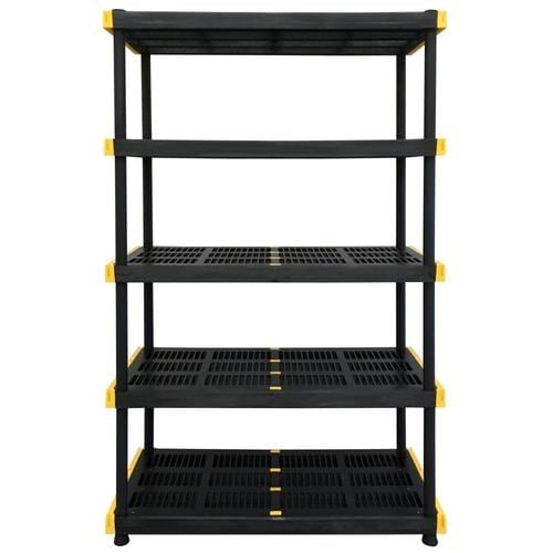 COMMANDER 20-in D x 48-in W x 72-in H 5-Tier Plastic Freestanding Shelving Unit at Lowes.com