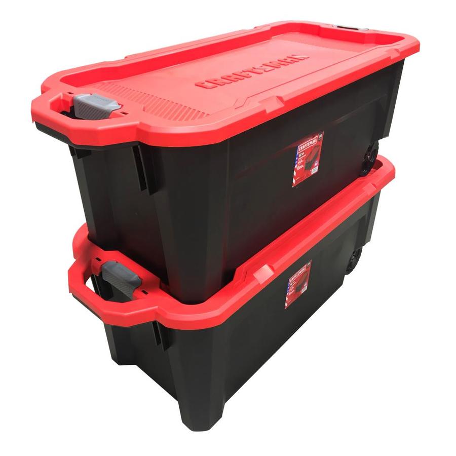 CRAFTSMAN 50-Gallon (200-Quart) Black Tote with Latching Lid at Lowes.com